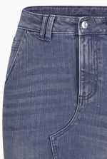 Women's Distressed Hem Denim Skirt
