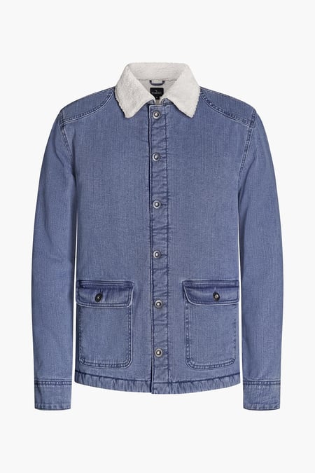 Men's Borg Lined Denim Tucker Jacket