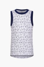 Contrast Neck Pencil Printed Boys Vest (6yrs-11yrs)