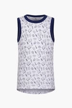 Contrast Neck Pencil Printed Boys Vest (6yrs-11yrs)