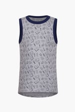 Contrast Neck Pencil Printed Boys Vest (6yrs-11yrs)