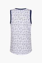Contrast Neck Pencil Printed Boys Vest (6yrs-11yrs)