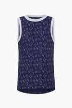 Contrast Neck Pencil Printed Boys Vest (6yrs-11yrs)