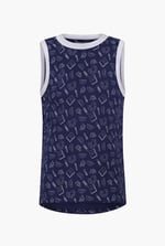 Contrast Neck Pencil Printed Boys Vest (6yrs-11yrs)
