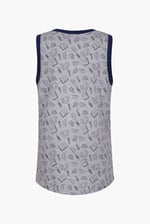 Contrast Neck Pencil Printed Boys Vest (6yrs-11yrs)