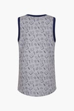 Contrast Neck Pencil Printed Boys Vest (6yrs-11yrs)