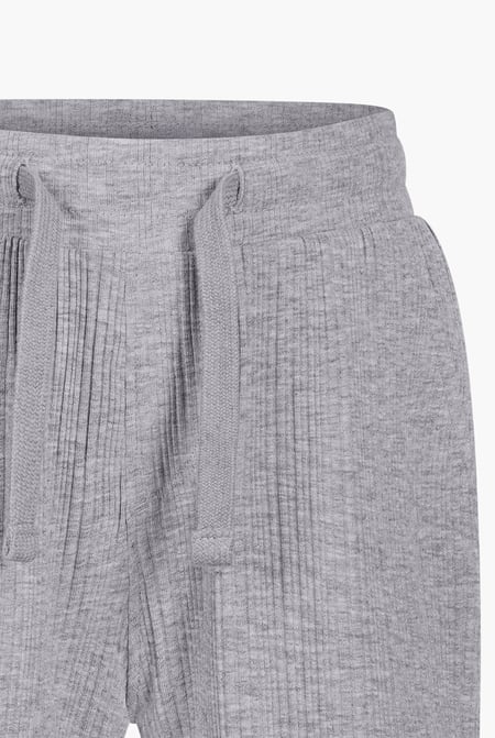 Boy's Grey Casual textured Jersey Shorts (6yrs-11yrs)