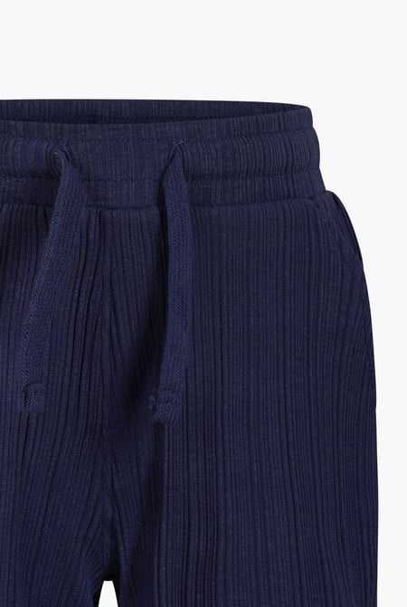 Boy's Navy Casual textured Jersey Shorts (6yrs-11yrs)