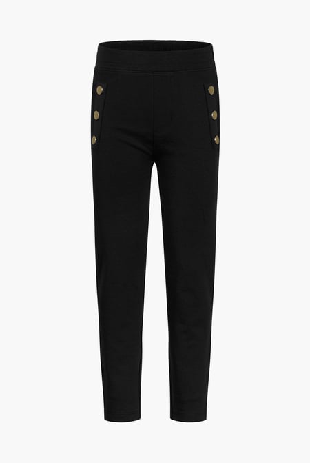 Girl's Deep Blue Button Details Leggings (5yrs - 11yrs)
