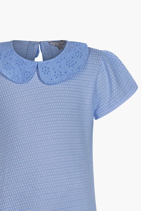 Girl's Sky Peter Pan Collar Jersey Dress (5/6yrs - 10/11yrs)