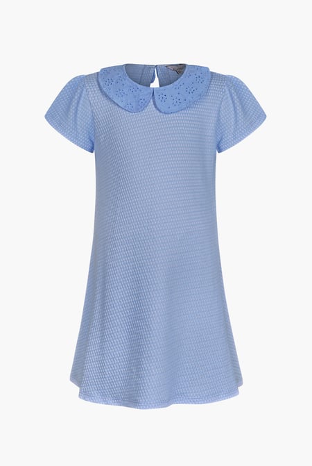 Girl's Sky Peter Pan Collar Jersey Dress (5/6yrs - 10/11yrs)