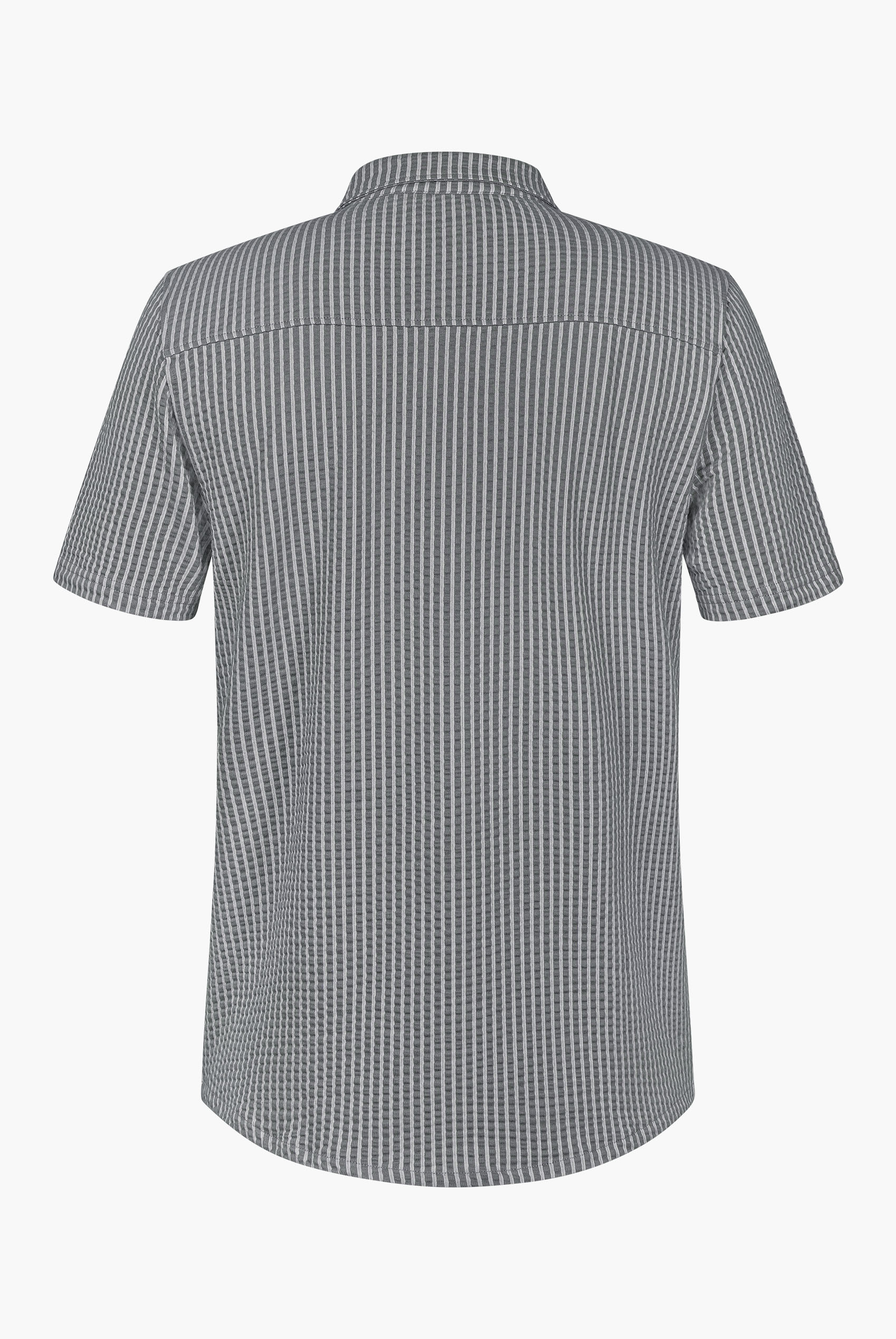 Jersey Seersucker Stripe Short Sleeve Shirt