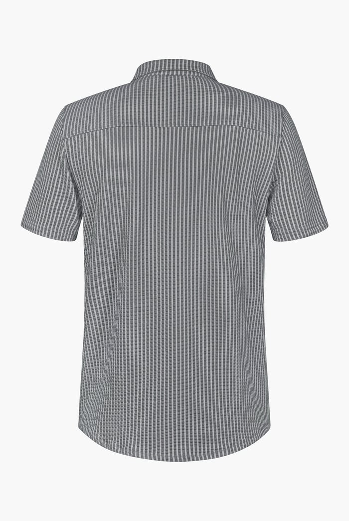 Jersey Seersucker Stripe Short Sleeve Shirt