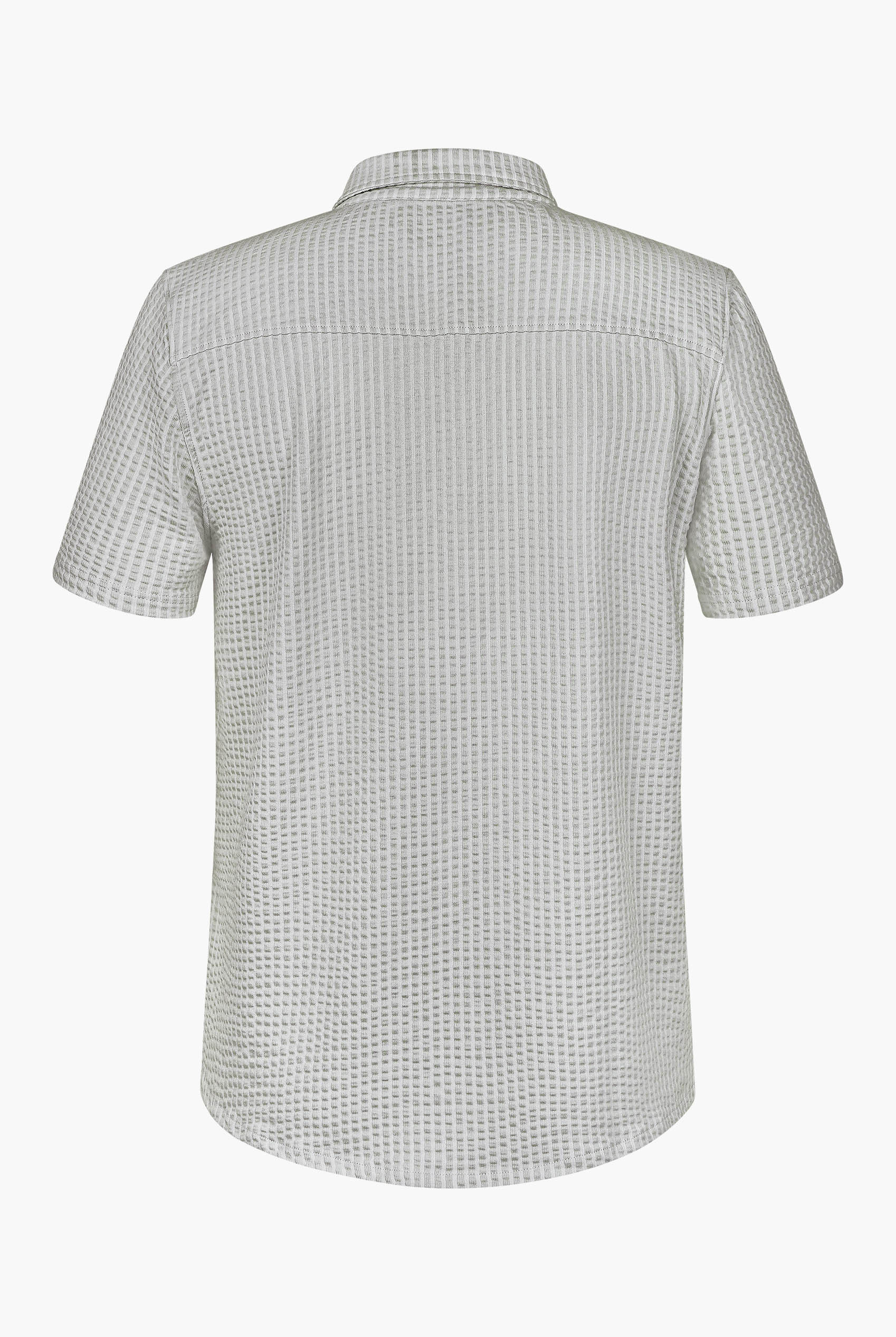 Jersey Seersucker Stripe Short Sleeve Shirt
