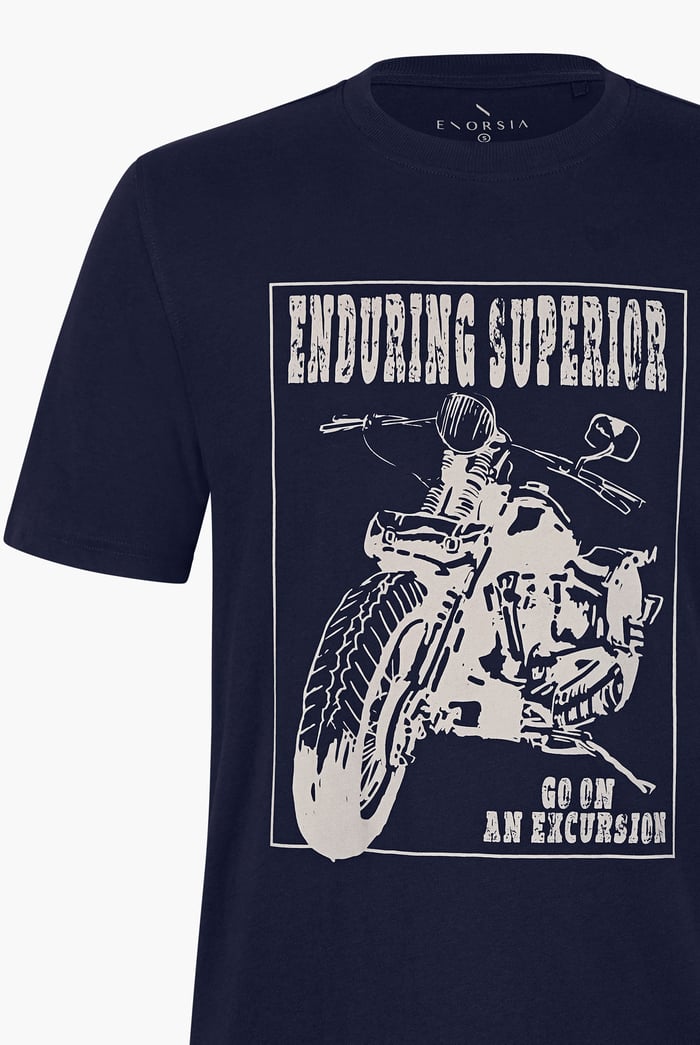Men's Biker Graphic Printed T-Shirt