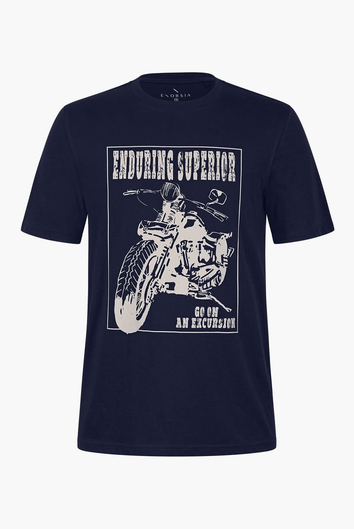 Men's Biker Graphic Printed T-Shirt