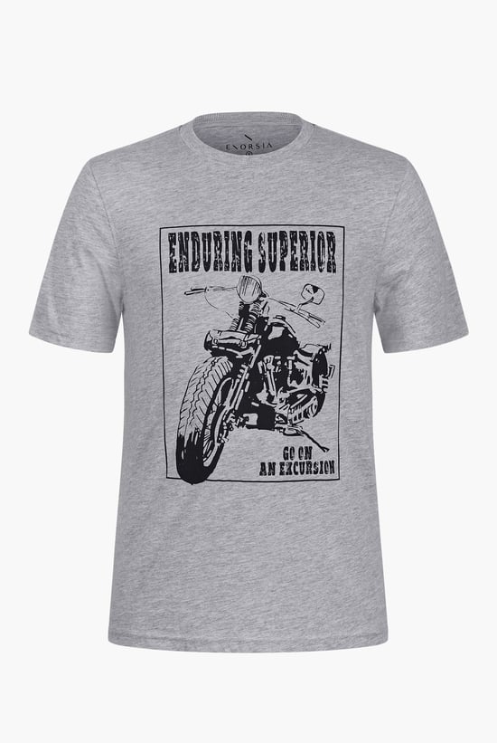 Men's Biker Graphic Printed T-Shirt