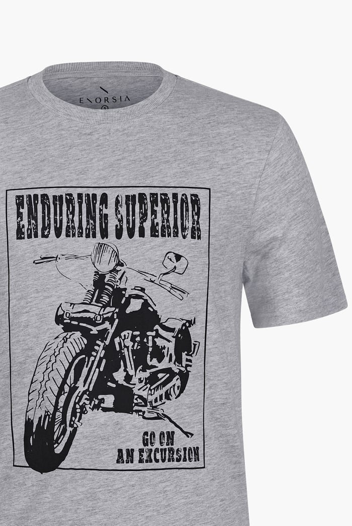 Men's Biker Graphic Printed T-Shirt