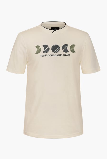 Men's Black Graphic Printed T-Shirt