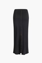 Detailed Stitched Jersey Comfort Fit Skirt