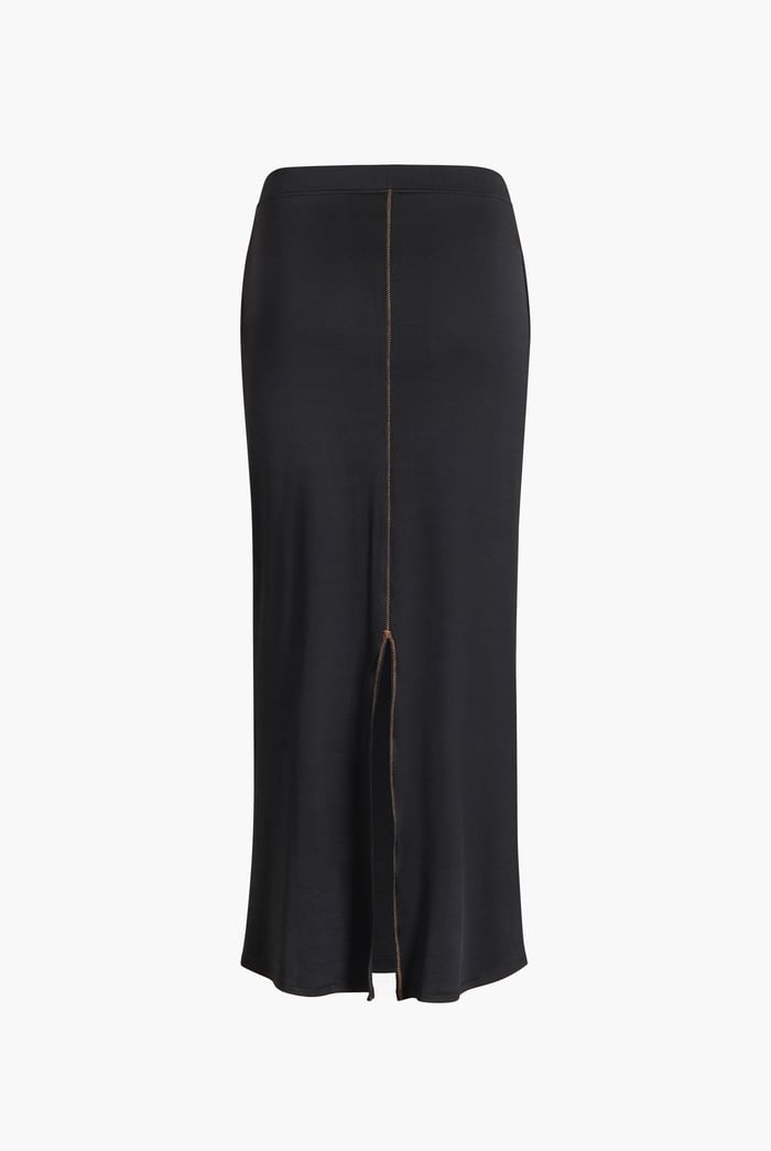 Detailed Stitched Jersey Comfort Fit Skirt