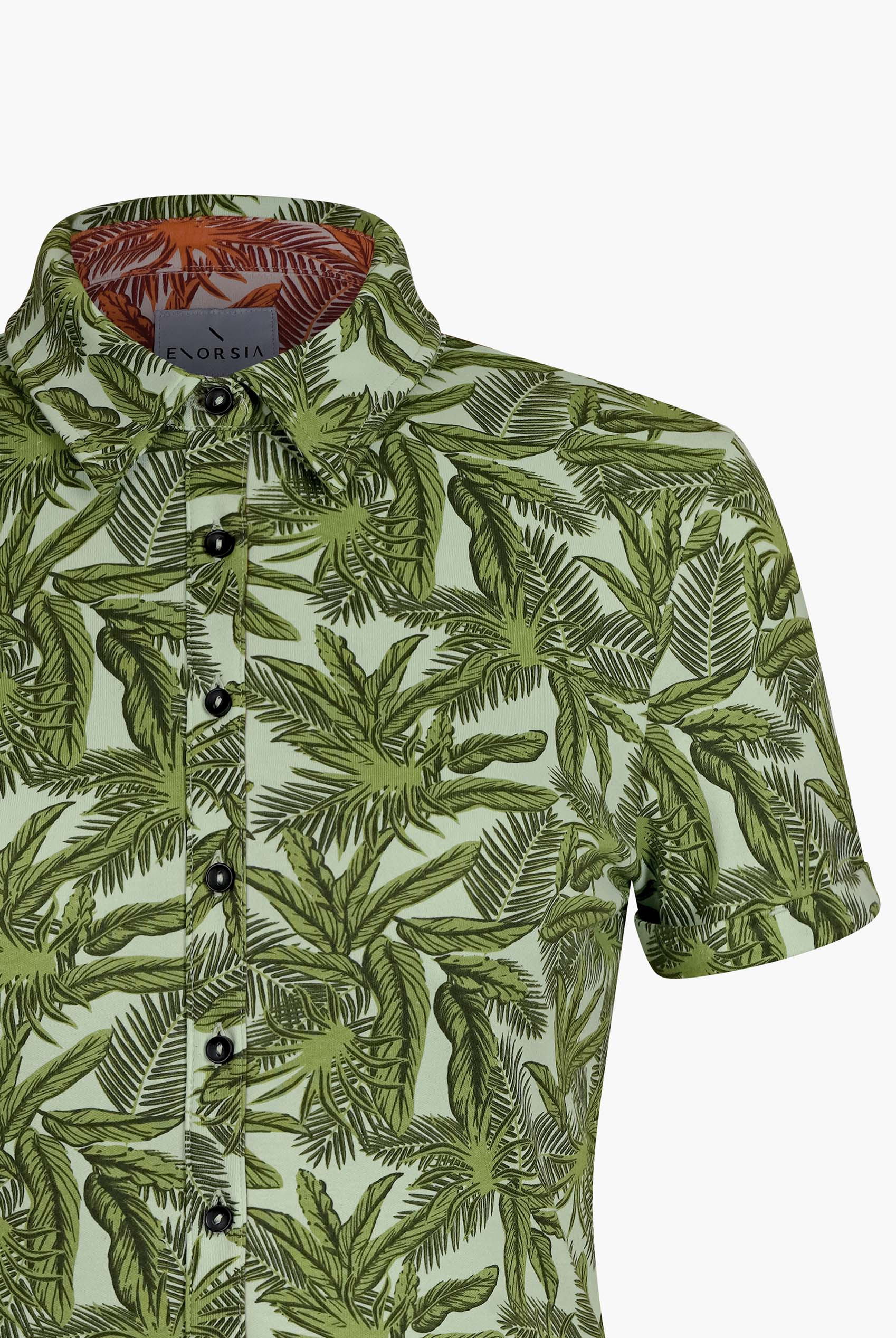Leaf Printed Semi Crop Shirts
