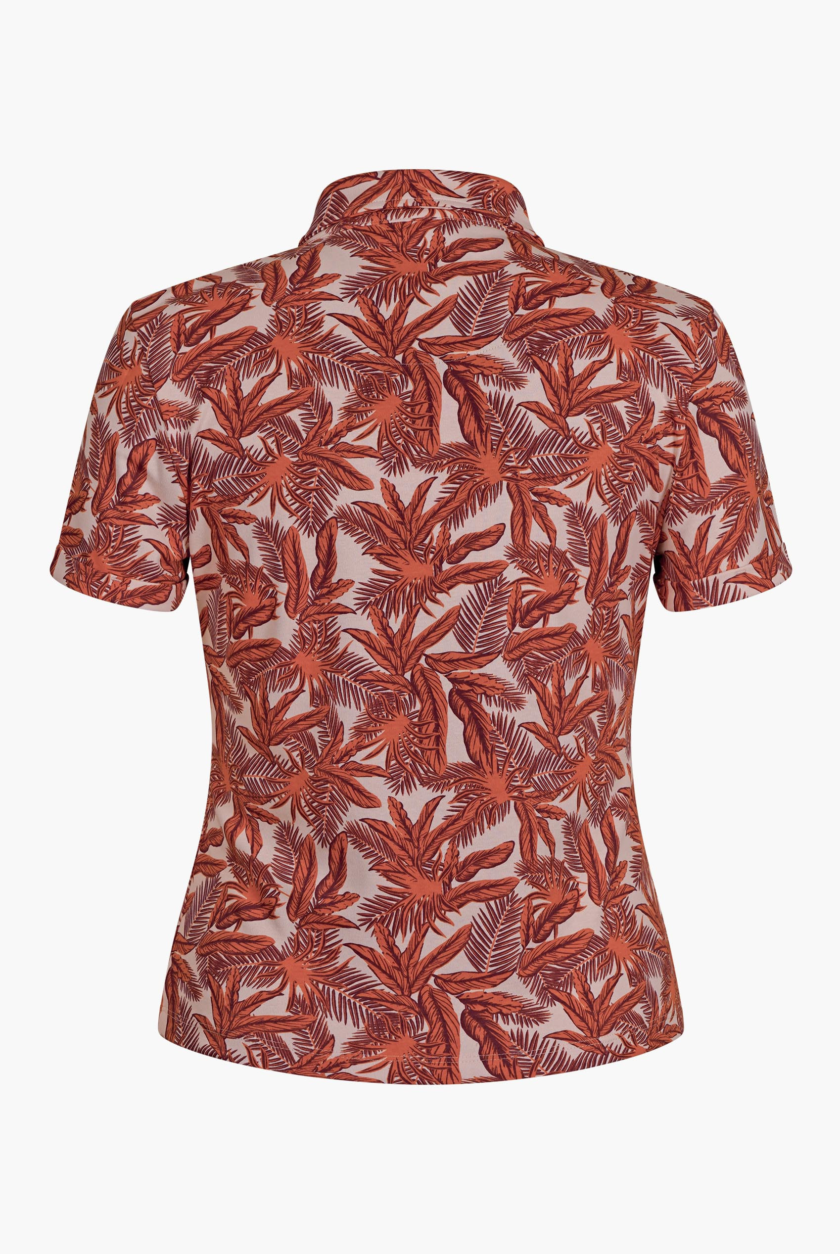 Leaf Printed Semi Crop Shirts