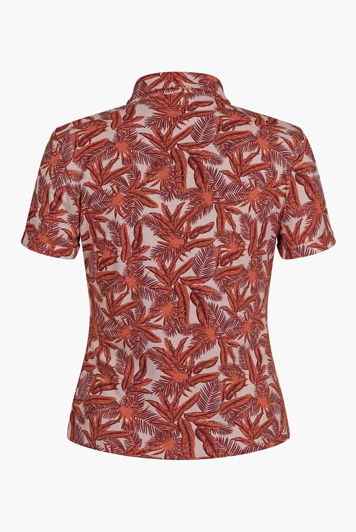 Leaf Printed Semi Crop Shirts