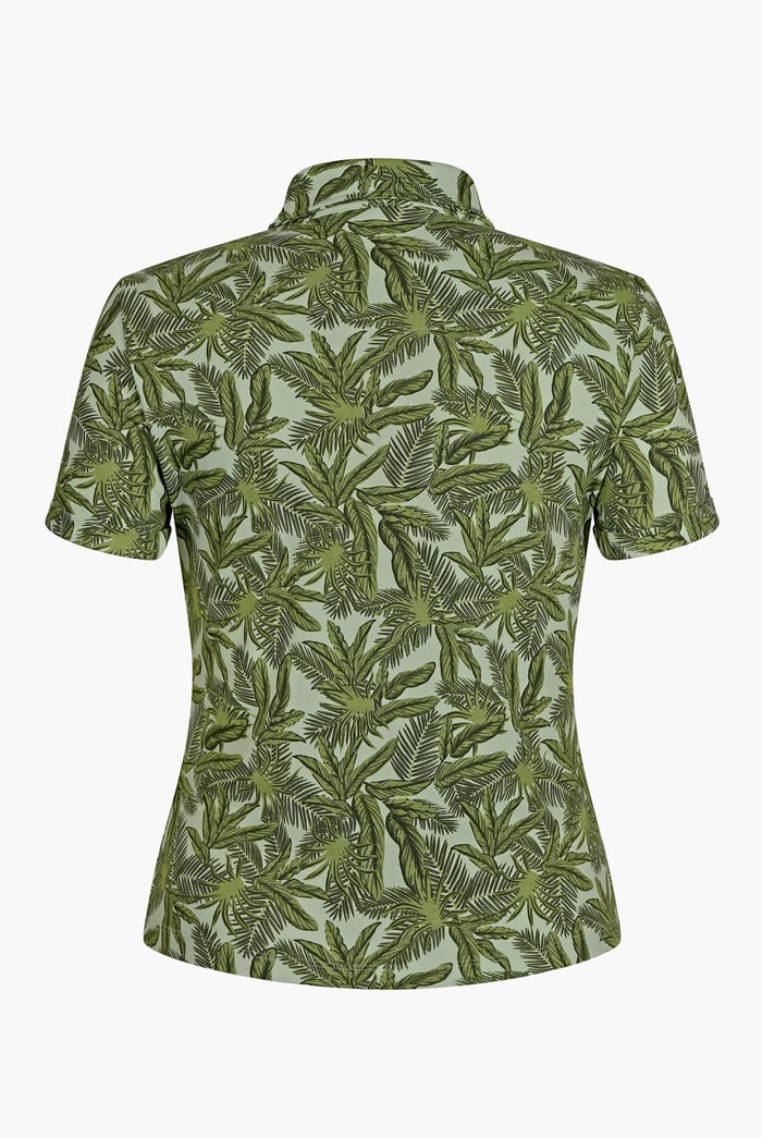 Leaf Printed Semi Crop Shirts