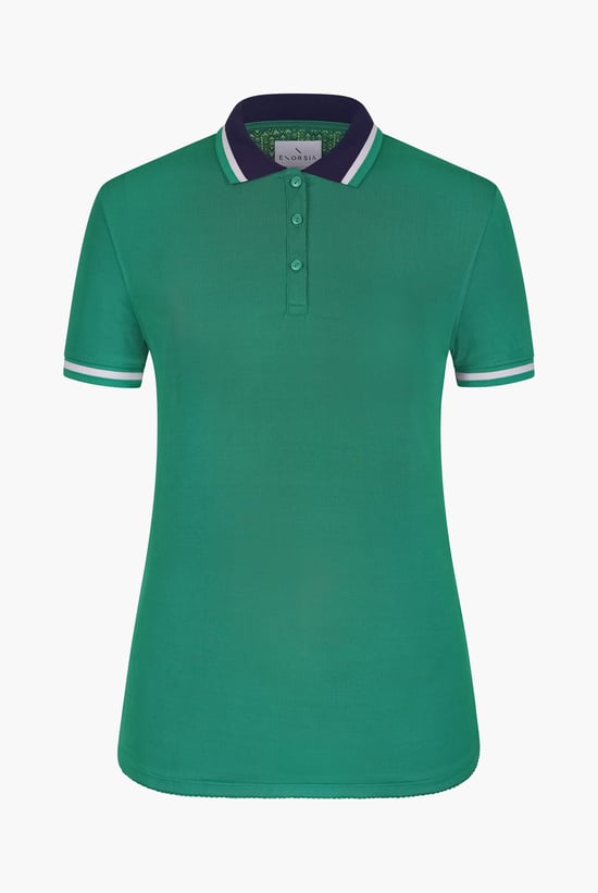 Women’s Contrast Collar Jersey Polo Shirt