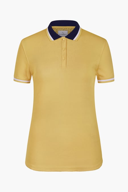 Women Green’s Contrast Collar Jersey Polo Shirt