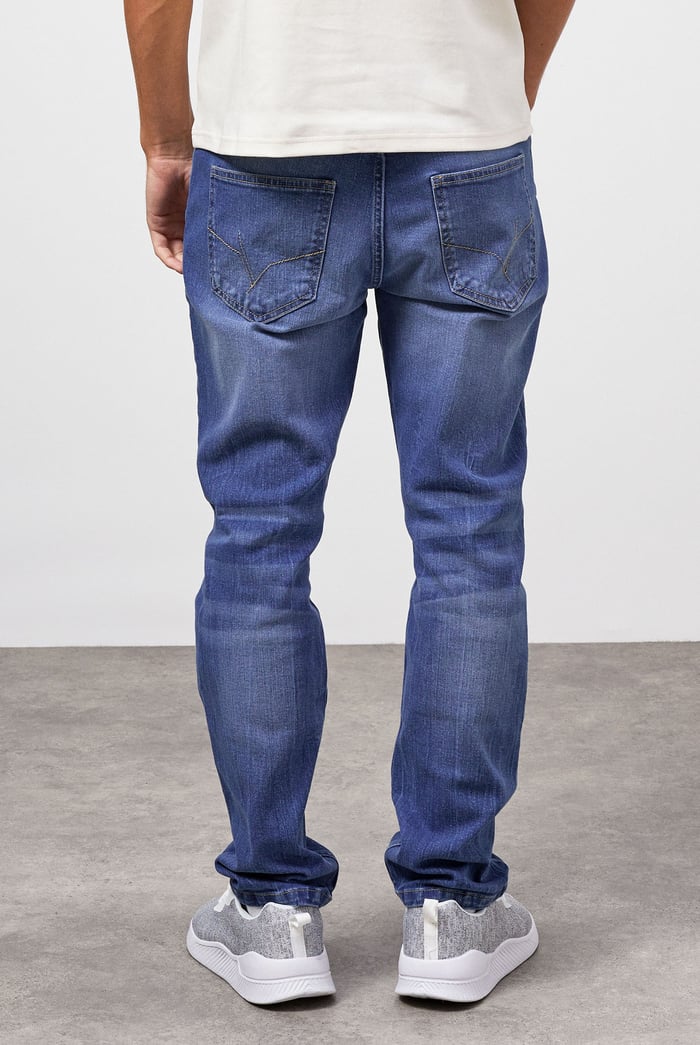 Mens Cotton Blend Slim Fit Jeans