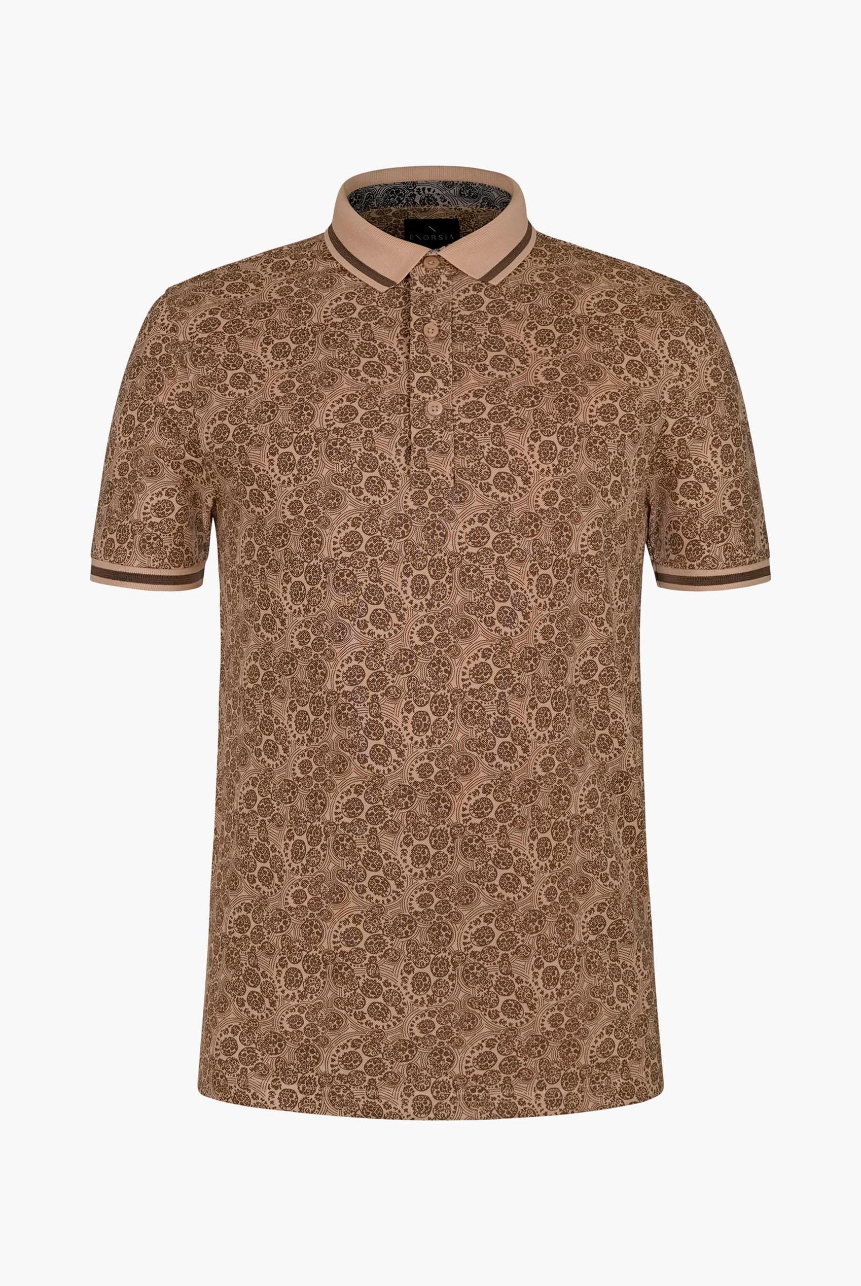 Turtle Shell Inspired Short Sleeves Polo Shirt