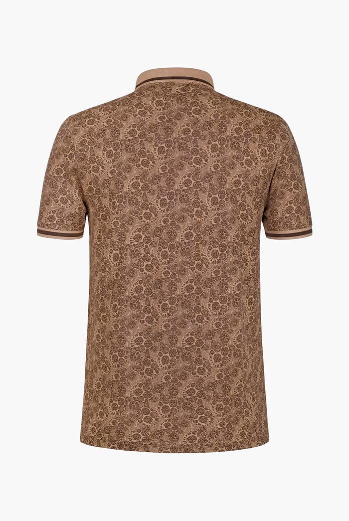 Turtle Shell Inspired Short Sleeves Polo Shirt