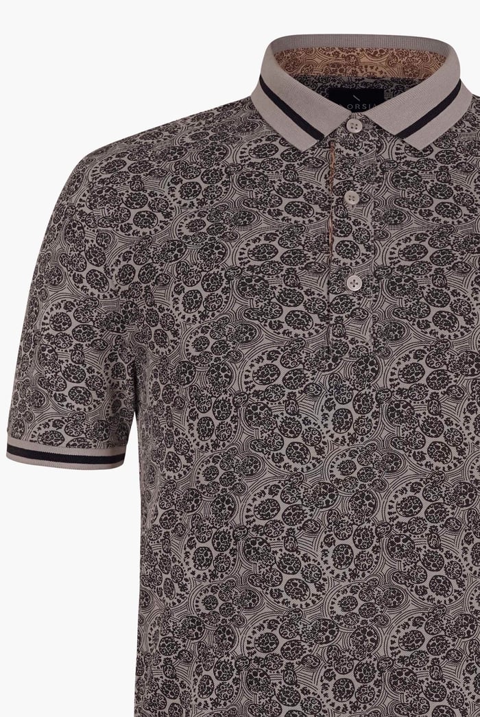 Turtle Shell Inspired Short Sleeves Polo Shirt