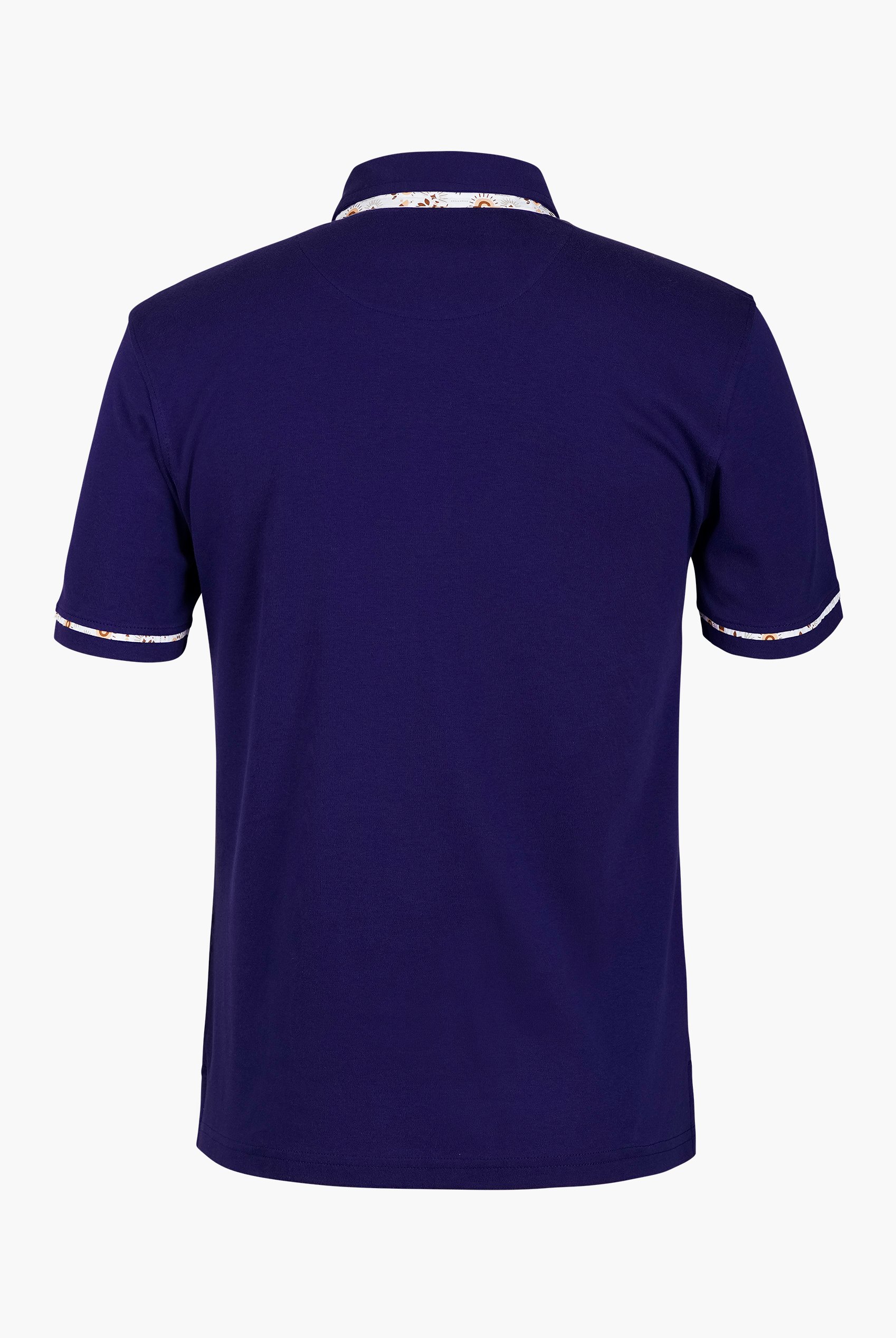 Contrast Double layer collar  Short Sleeves Polo Shirt