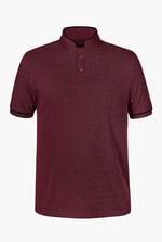 Band Collar Interlock Polo Shirt
