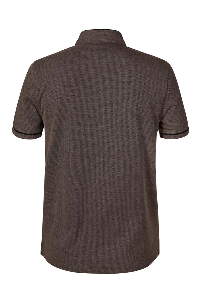 Band Collar Interlock Polo Shirt