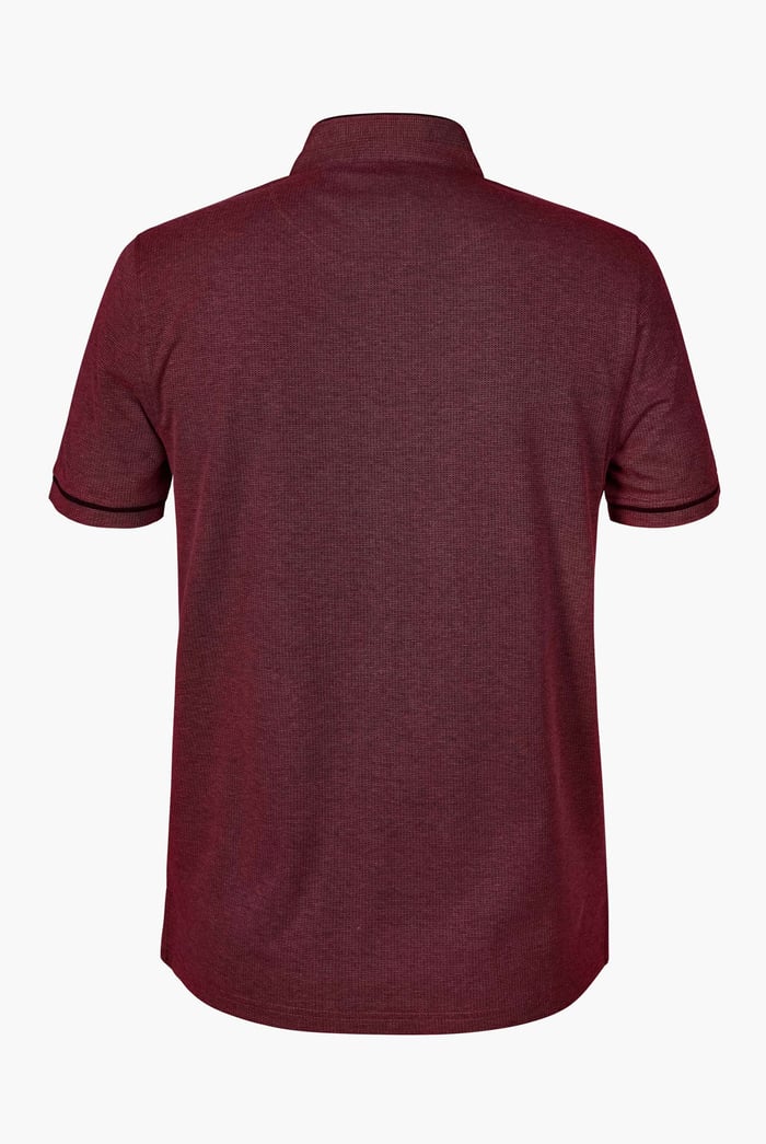 Band Collar Interlock Polo Shirt