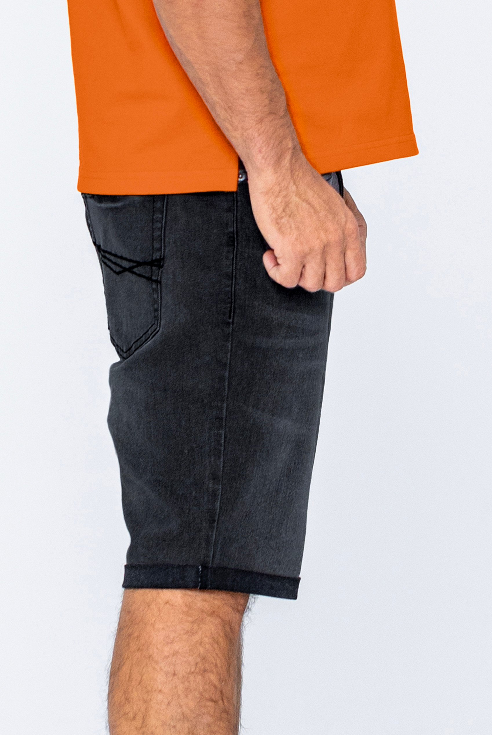 Skinny Stretch Denim Shorts
