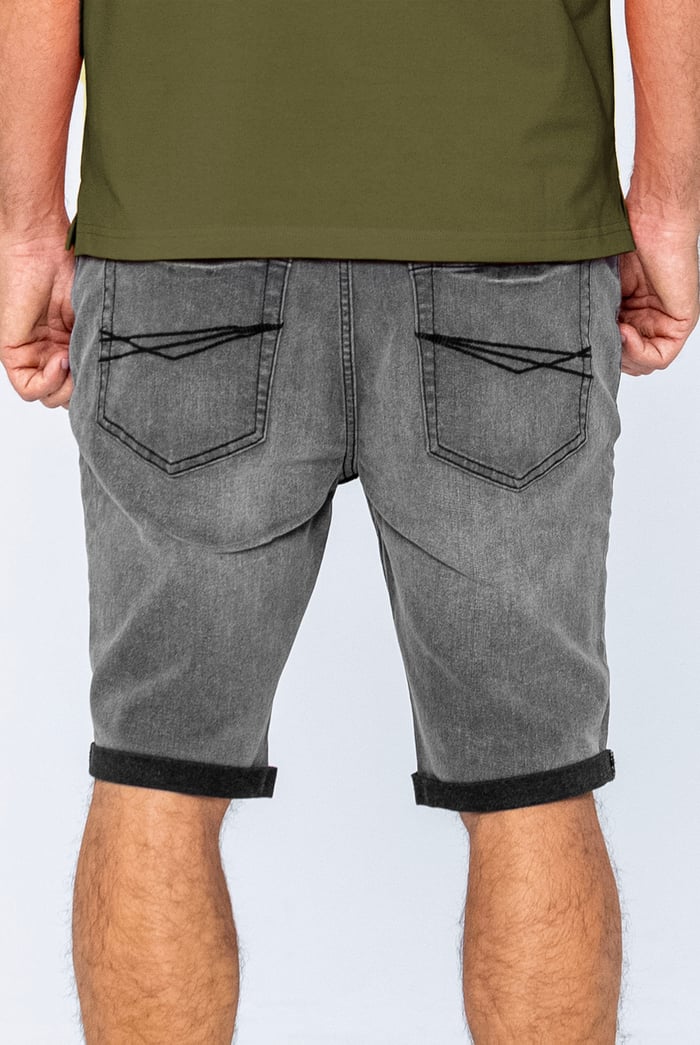 Skinny Stretch Denim Shorts