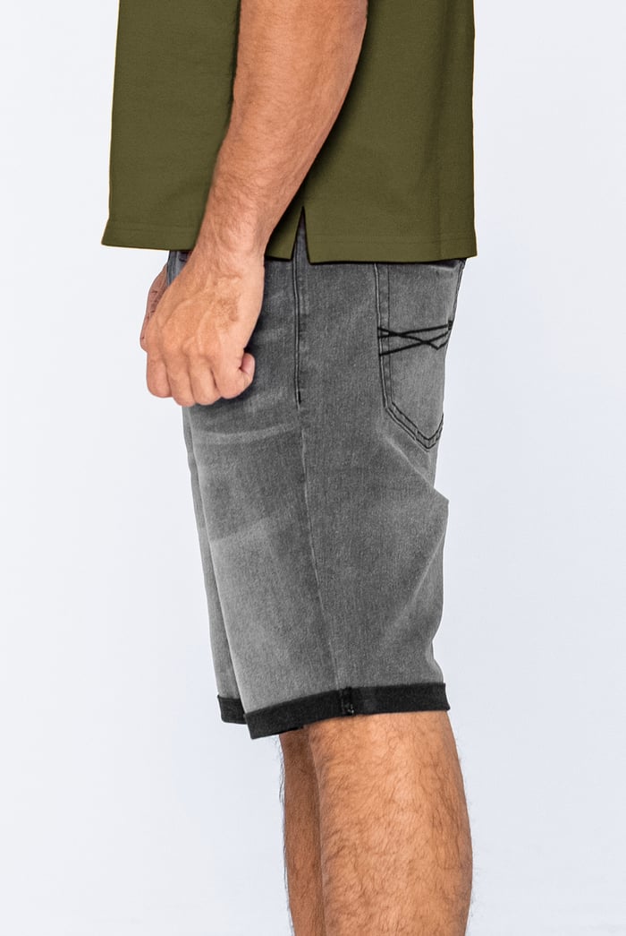 Skinny Stretch Denim Shorts