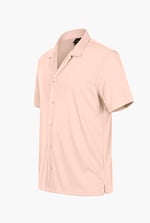 Mens Revere Collar Short Sleeve Jersey Shirt