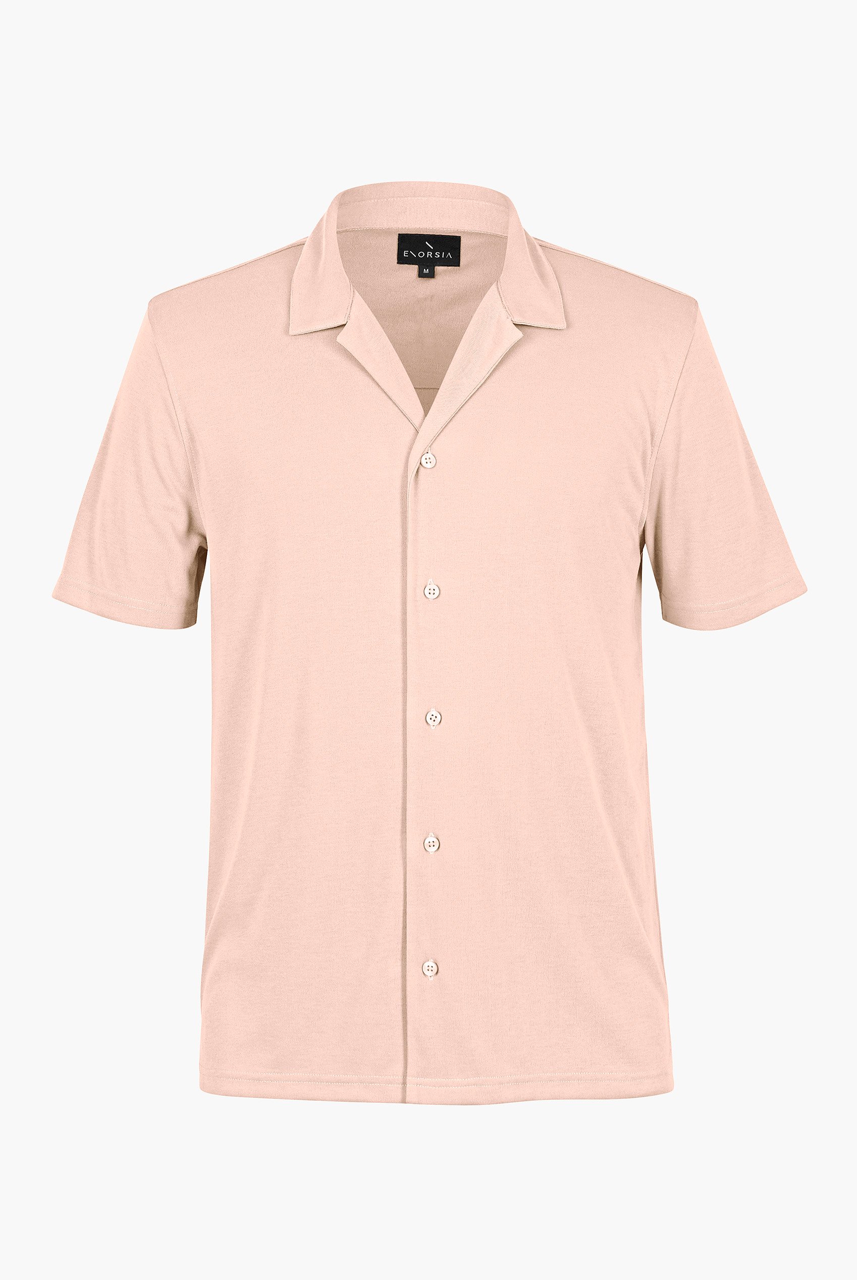 Mens Revere Collar Short Sleeve Jersey Shirt