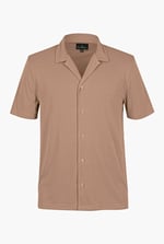 Mens Revere Collar Short Sleeve Jersey Shirt
