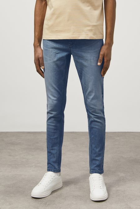Light Blue Stretch Skinny Fit Jeans
