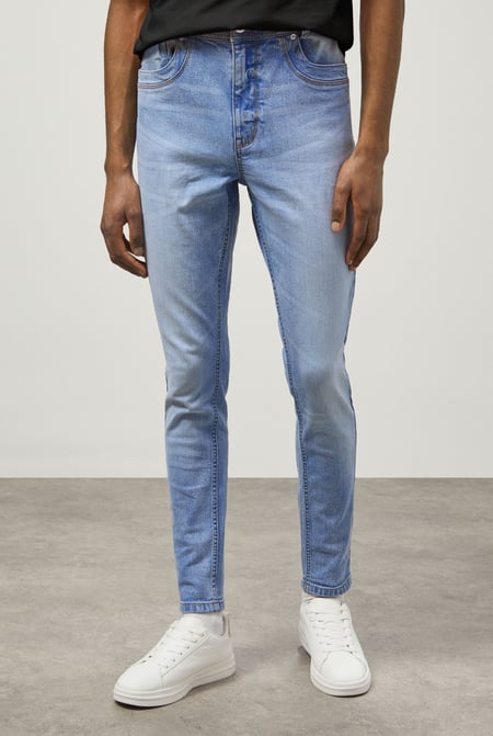 Light Blue Stretch Skinny Fit Jeans