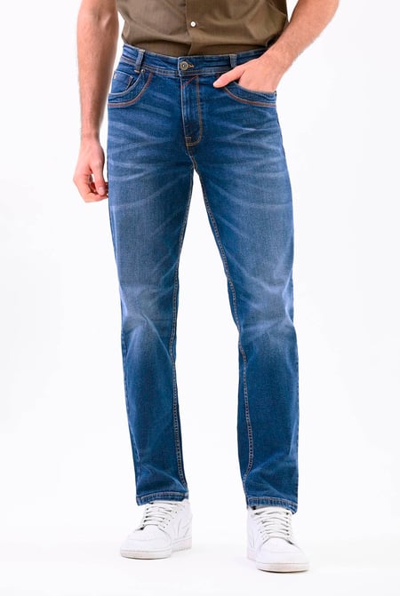 Deep Blue Enorsia Authentic Straight Leg Jeans