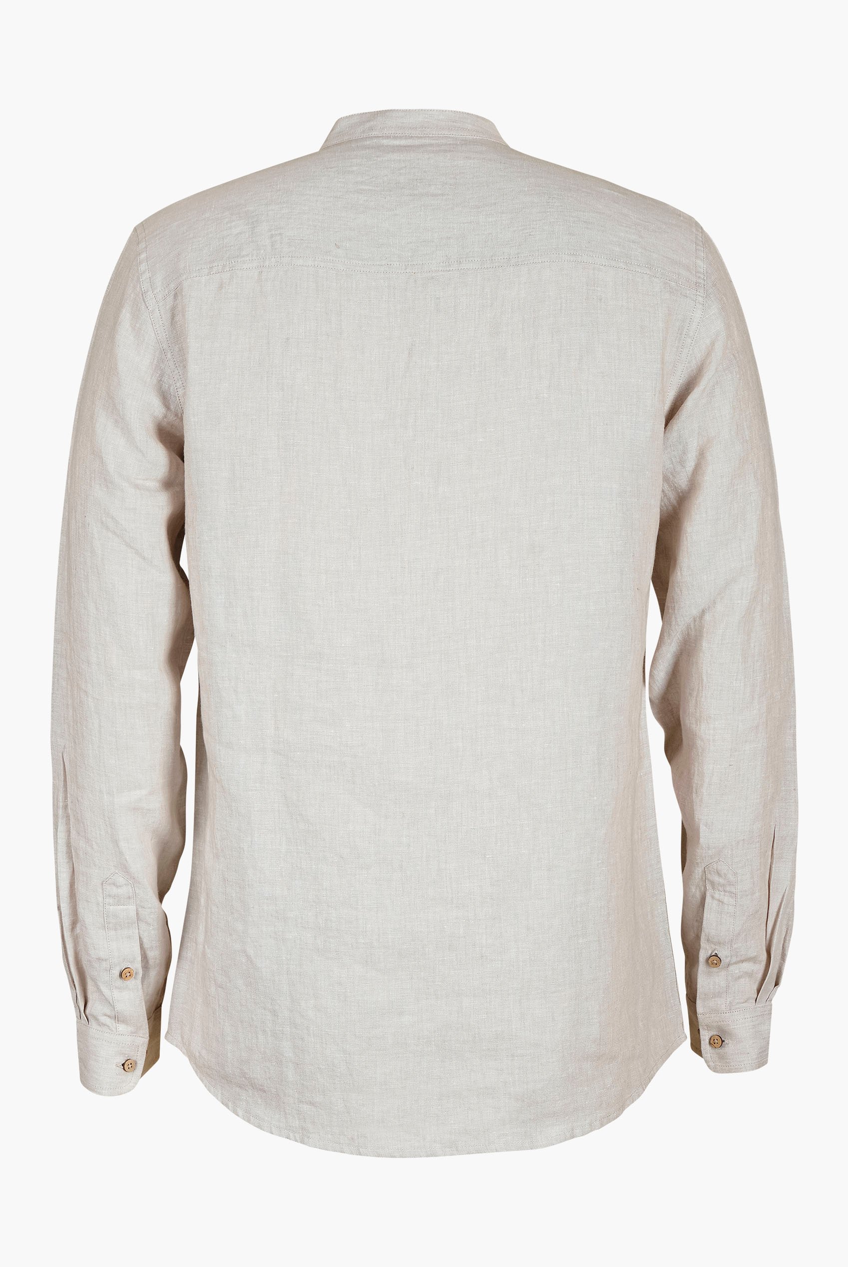 Band Collar Linen Shirt