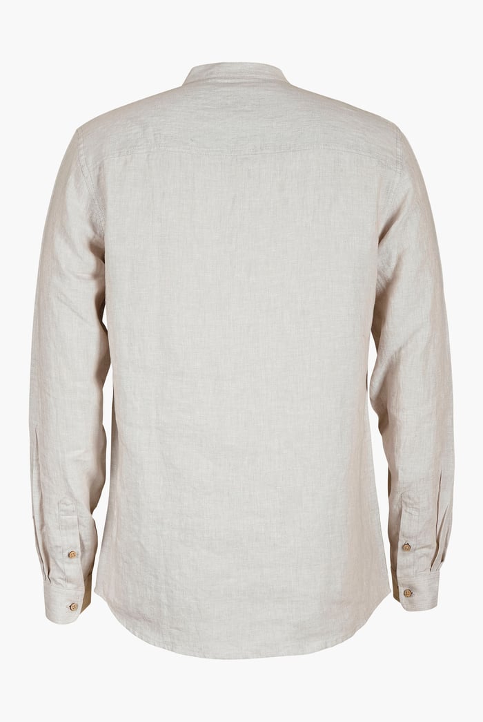 Band Collar Linen Shirt